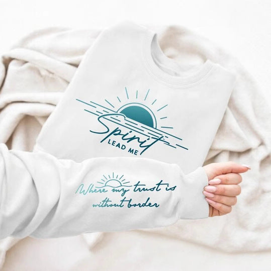 Sweat-shirt pour femmes avec impression inspirante et tissu doux
