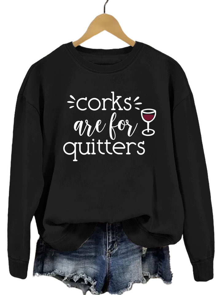 Sweat-shirt pour femmes avec une phrase créative et une coupe décontractée