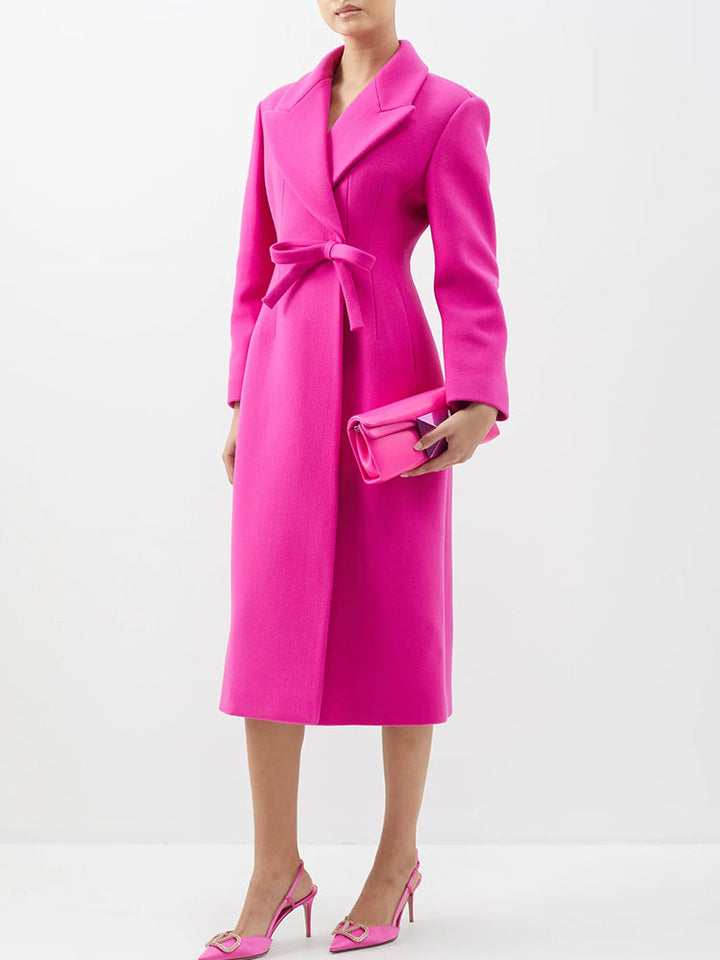 Manteau long pour femmes avec ceinture