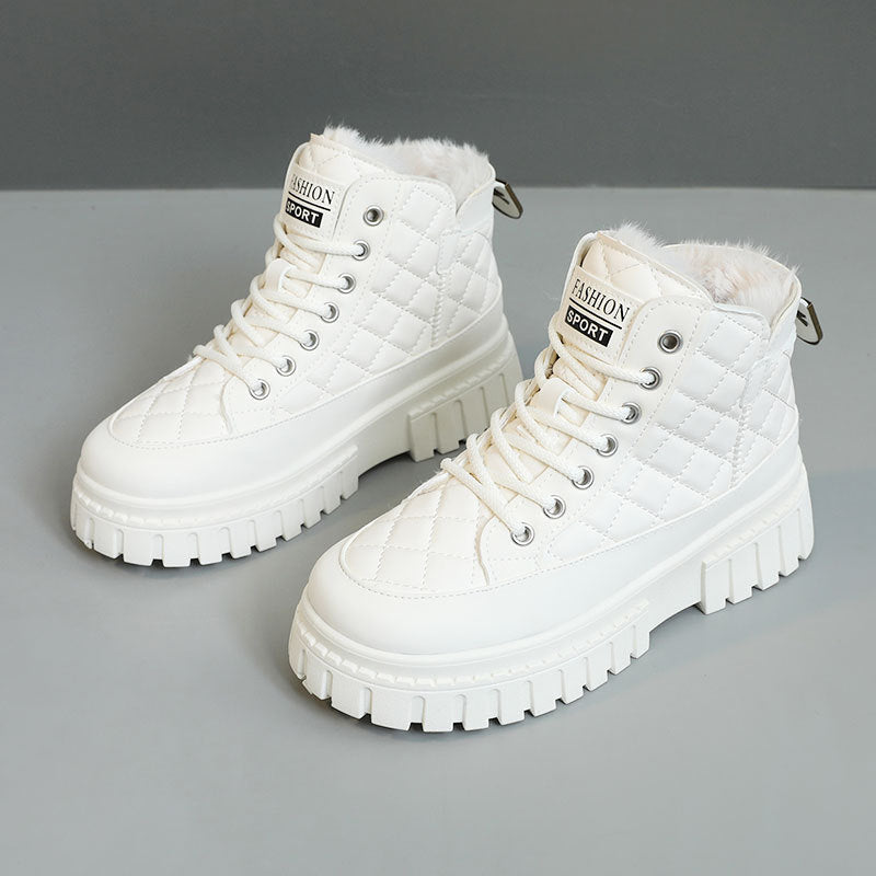 Bottes d'hiver élégantes pour femmes avec semelle antidérapante et doublure douillette