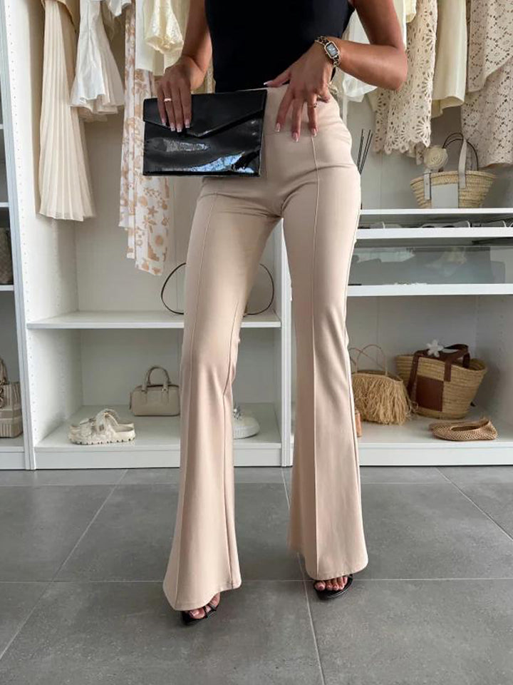Pantalon évasé taille haute pour femmes