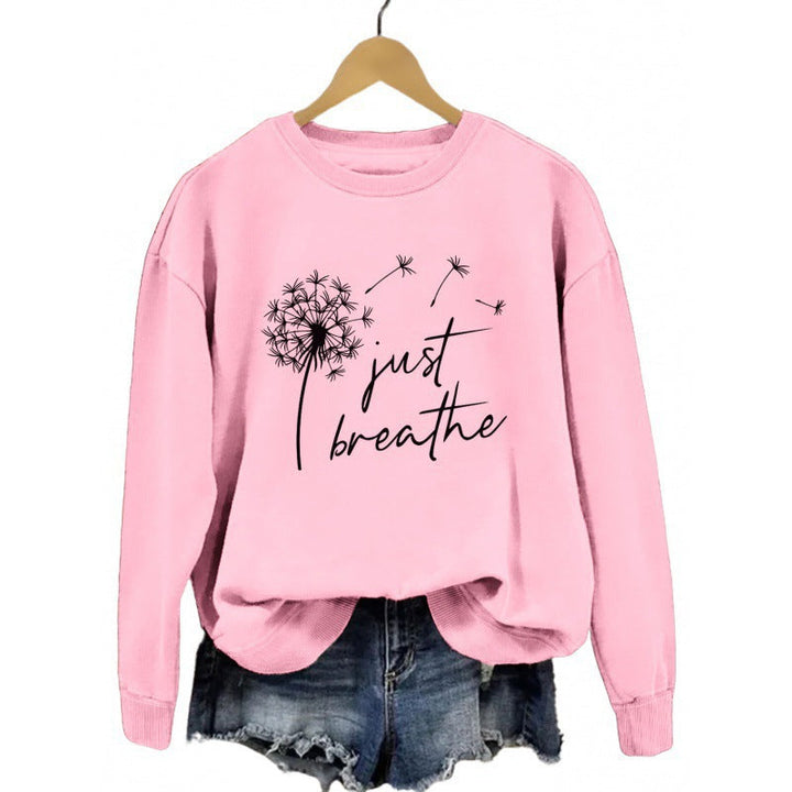Sweat-shirt pour femmes avec un motif de pissenlit inspirant
