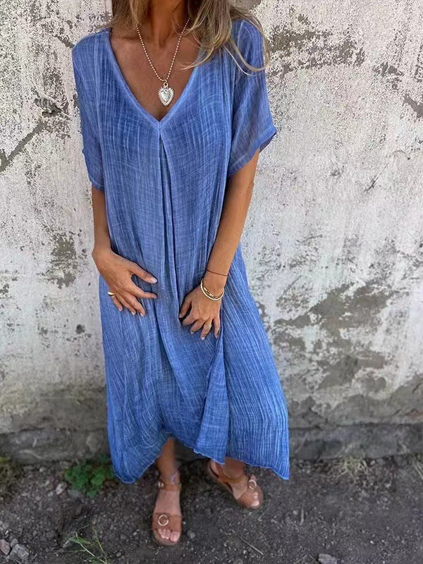 Amber | Élégante robe midi à décolleté en V