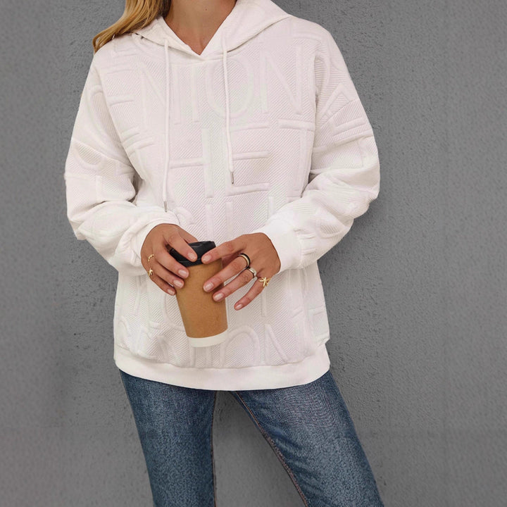 Sweat à capuche oversize pour femmes avec design texturé