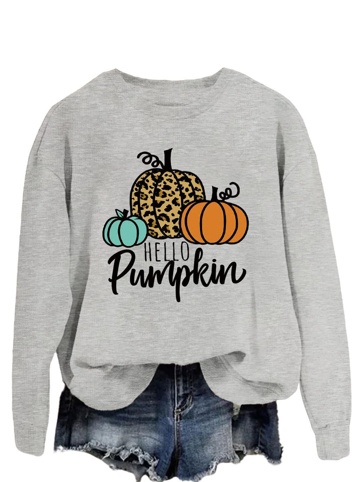 Sweatshirt pour femmes avec motif automnal créatif et coupe décontractée