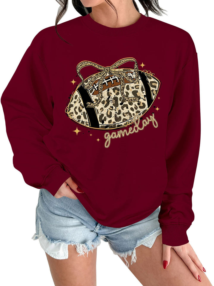 Sweat-shirt femme avec motif sportif captivant et coupe décontractée