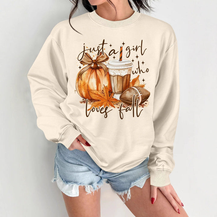 Sweat-shirt pour femmes avec motif automnal et impression inspirante