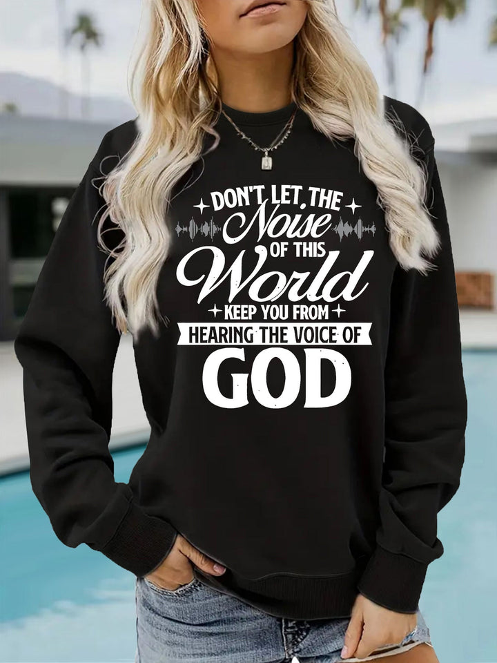 Sweatshirt pour femmes avec impression inspirante et coupe confortable
