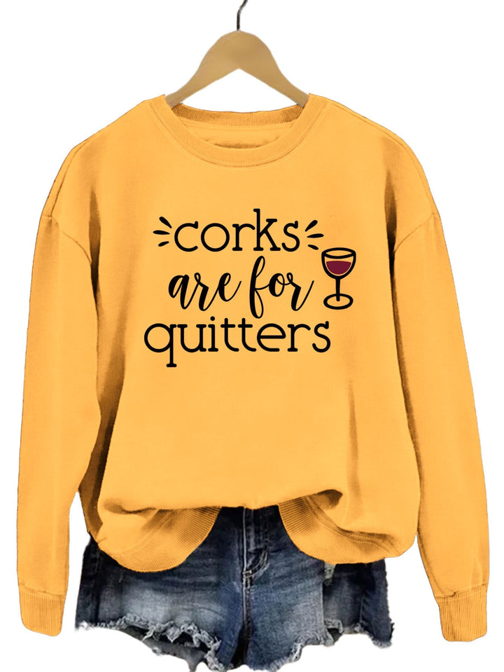 Sweat-shirt pour femmes avec une phrase créative et une coupe décontractée