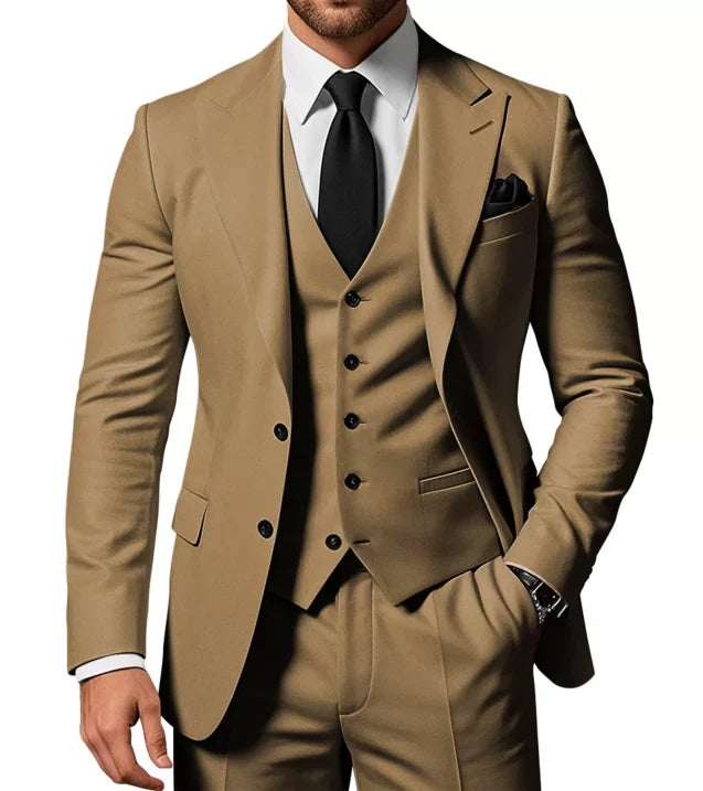 Costume 3 pièces Slim Fit pour hommes | Costume de mariage invité