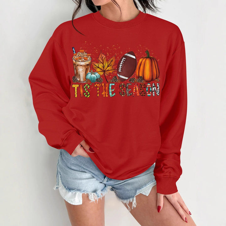 Sweatshirt pour femmes avec motif automnal et coupe décontractée