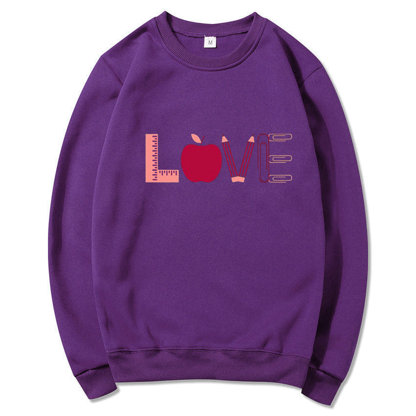 Sweat-shirt pour femmes avec un motif Love créatif