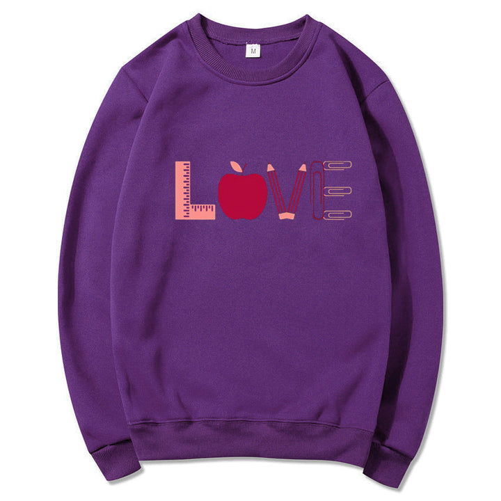 Sweat-shirt pour femmes avec un motif Love créatif