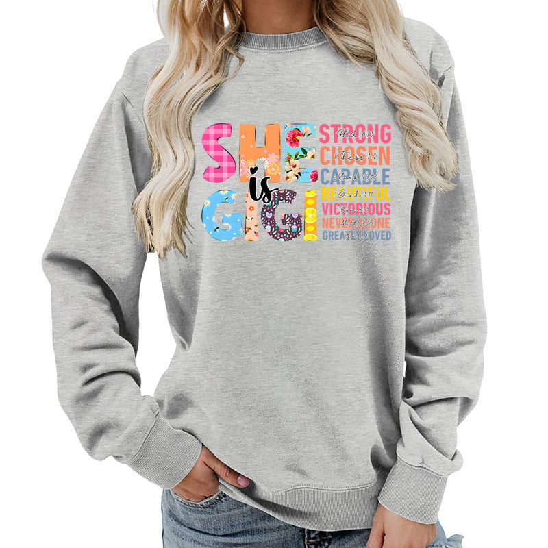 Sweat-shirt pour femmes avec design de texte inspirant