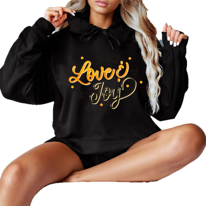 Sweat à capuche pour femmes avec un design inspirant Love & Joy