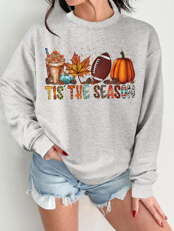 Sweatshirt pour femmes avec motif automnal et coupe décontractée