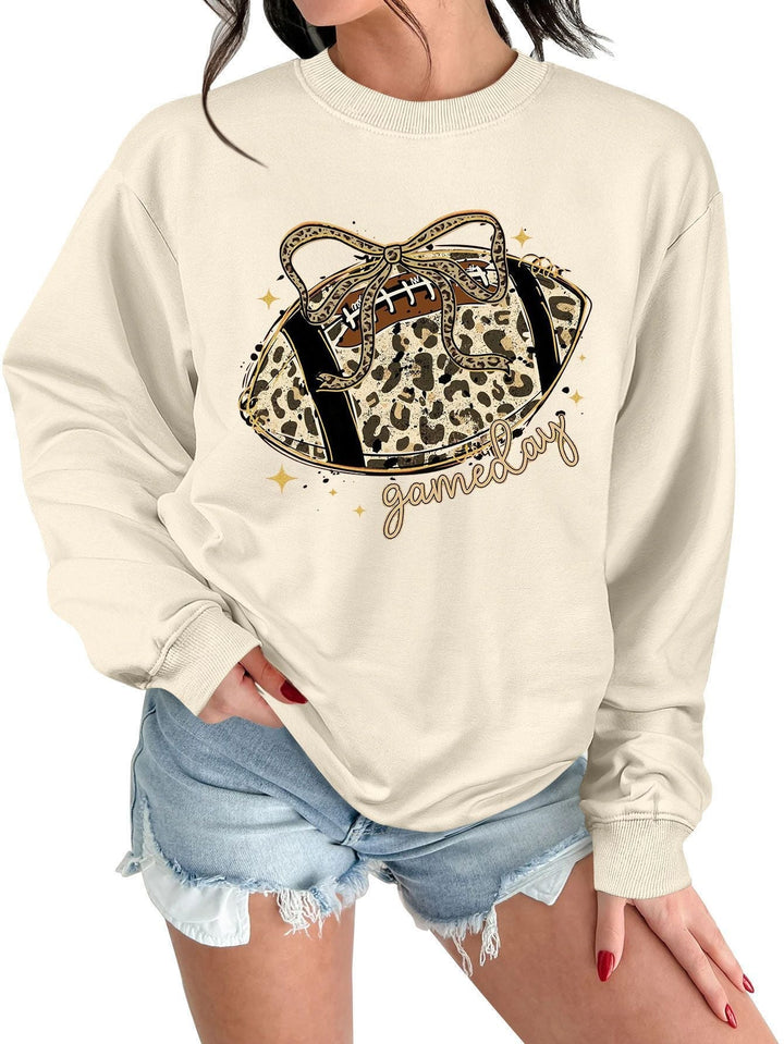 Sweat-shirt femme avec motif sportif captivant et coupe décontractée
