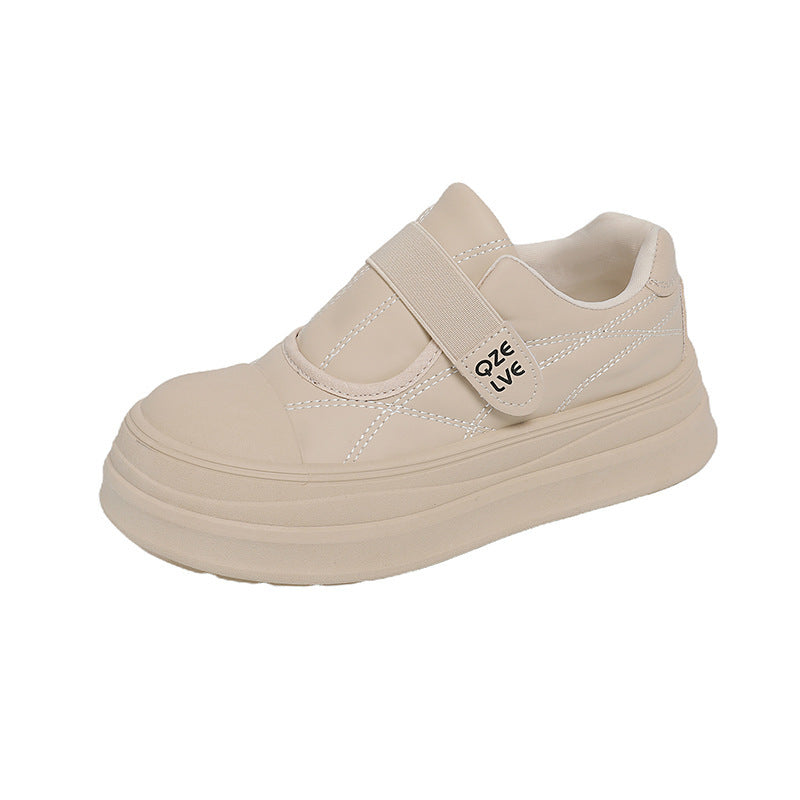 Baskets Slip-On pour femmes à la mode avec fermeture velcro pratique et semelle amortissante