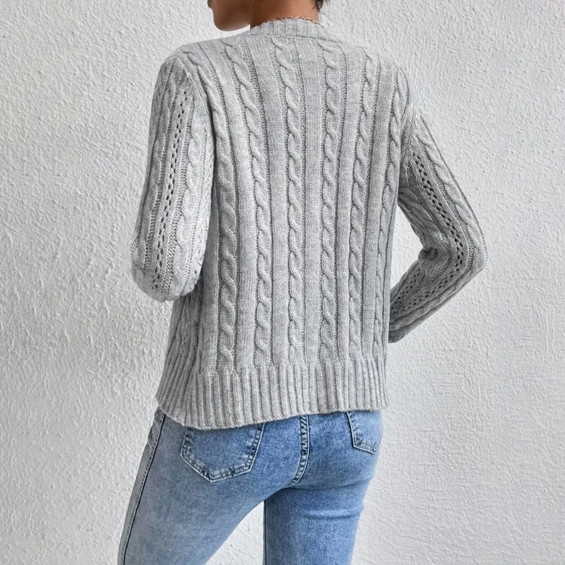 Gilet tendance à boutons pour femmes | Manches longues