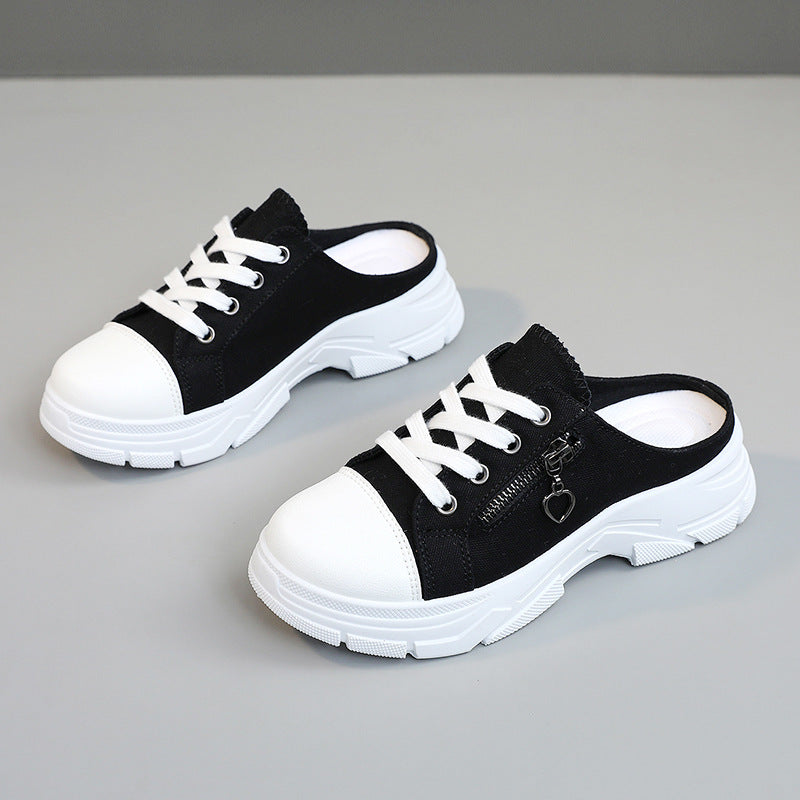 Baskets Slip-On pour Femmes avec fermeture éclair à la mode et semelle intérieure confortable