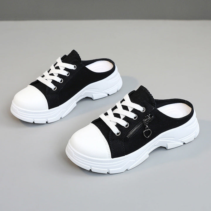 Baskets Slip-On pour Femmes avec fermeture éclair à la mode et semelle intérieure confortable