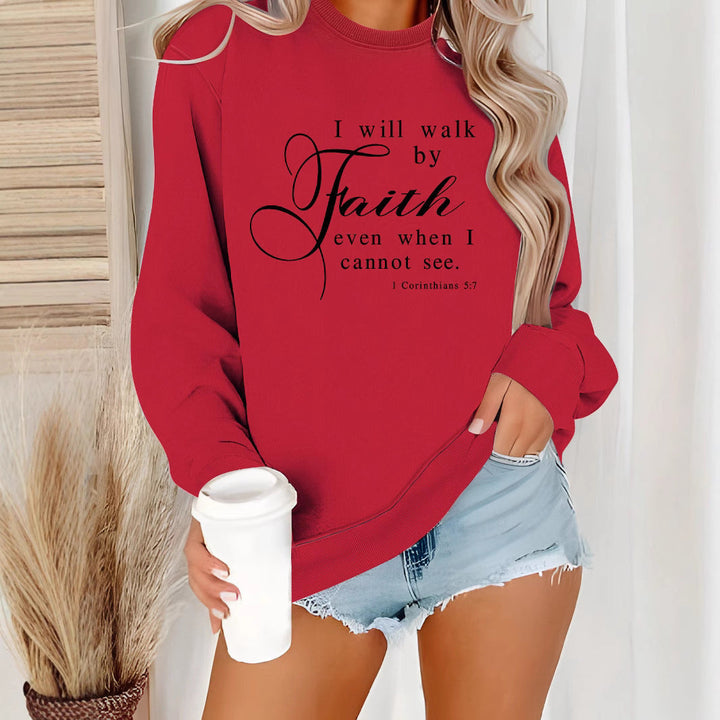Sweat-shirt pour femmes avec inscription inspirante et matériau doux