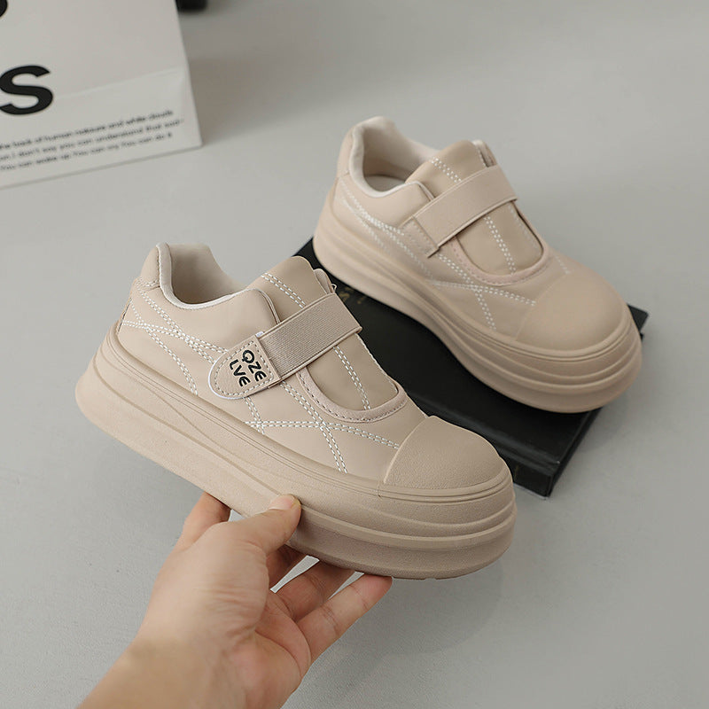Baskets Slip-On pour femmes à la mode avec fermeture velcro pratique et semelle amortissante