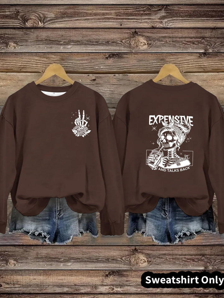 Sweat-shirt pour femmes avec motif créatif et coupe décontractée