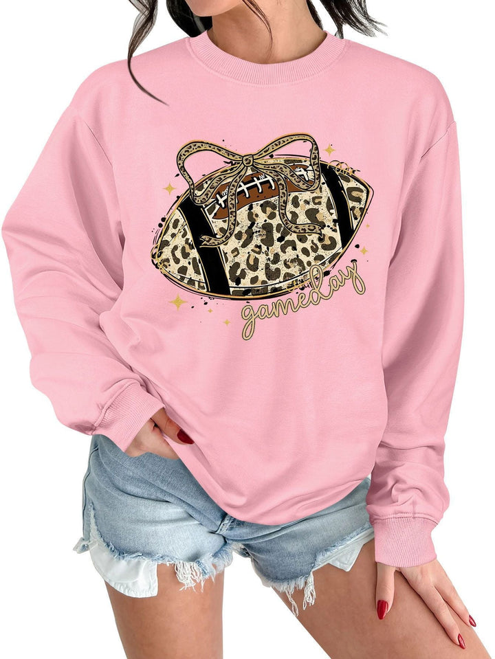 Sweat-shirt femme avec motif sportif captivant et coupe décontractée