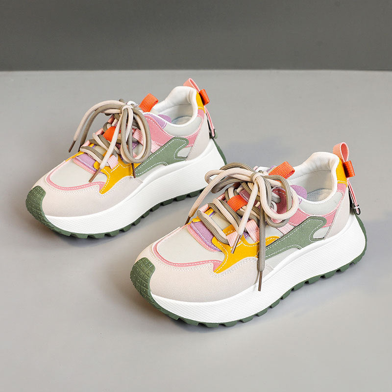 Baskets Chunky Sportives pour Femmes avec un Design de Couleur Ludique