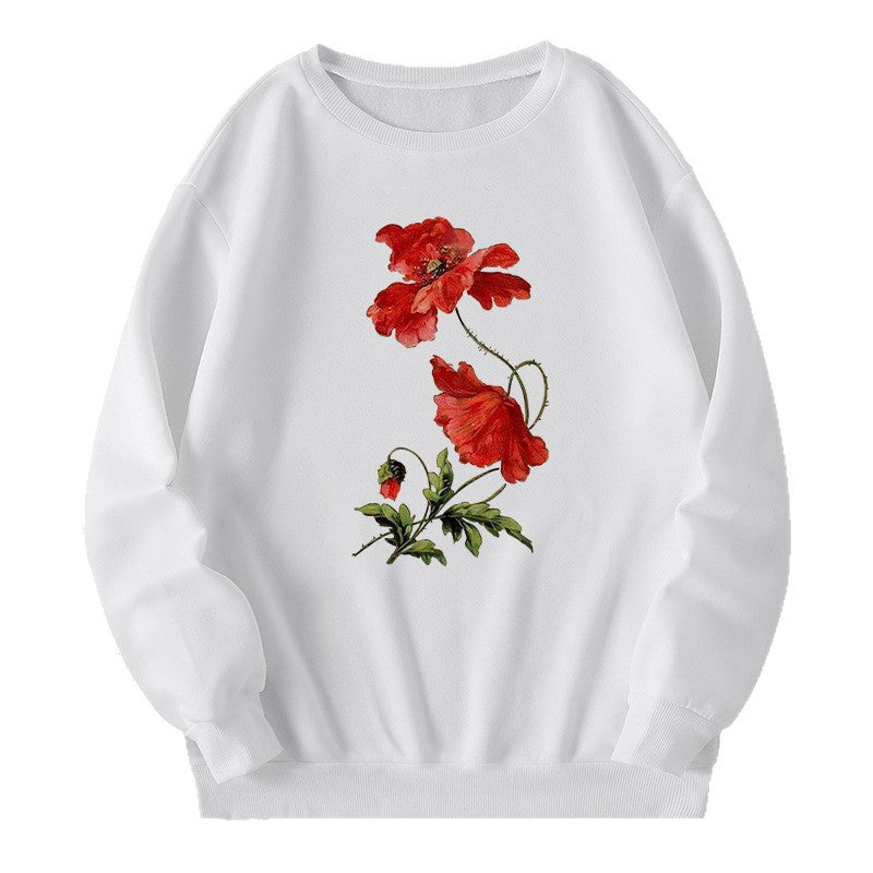 Sweatshirt pour femmes avec design floral et coupe confortable