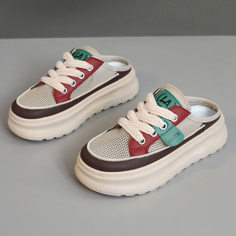 Baskets Slip-On pour Femmes avec Tige en Mesh Respirant et Design Tendance