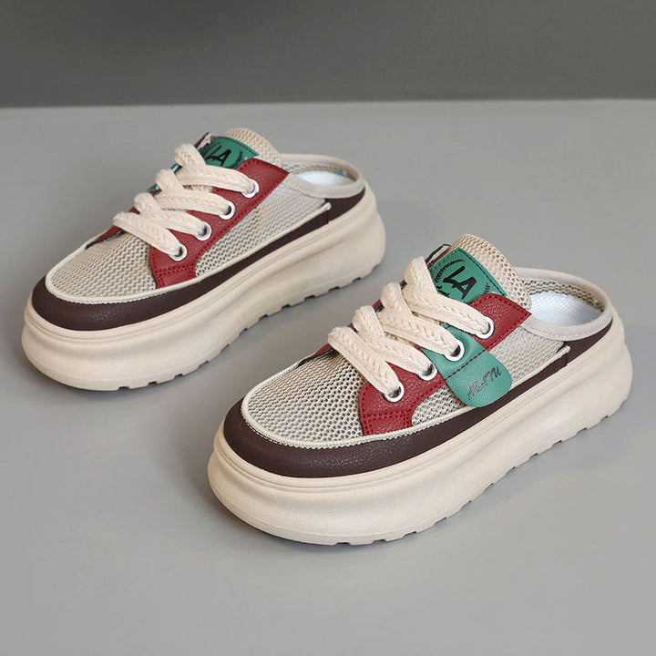 Baskets Slip-On pour Femmes avec Tige en Mesh Respirant et Design Tendance