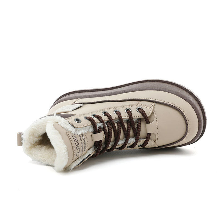 Bottes d'hiver pour femmes avec doublure douce et semelle antidérapante