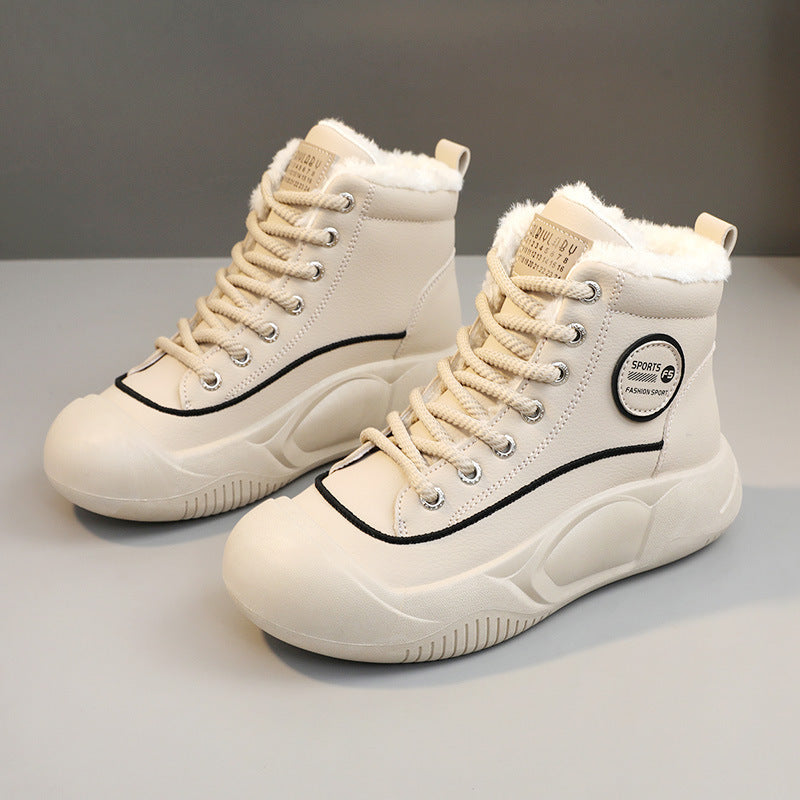 Baskets d'hiver pour femmes ultra confortables avec doublure en polaire isolante
