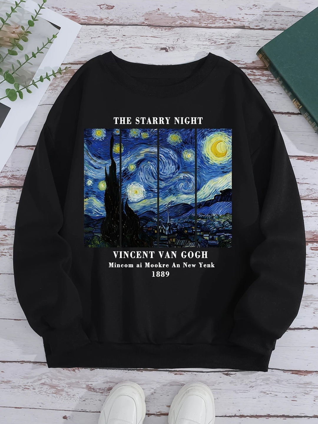 Sweatshirt pour femmes avec motif artistique de Van Gogh et impression moderne