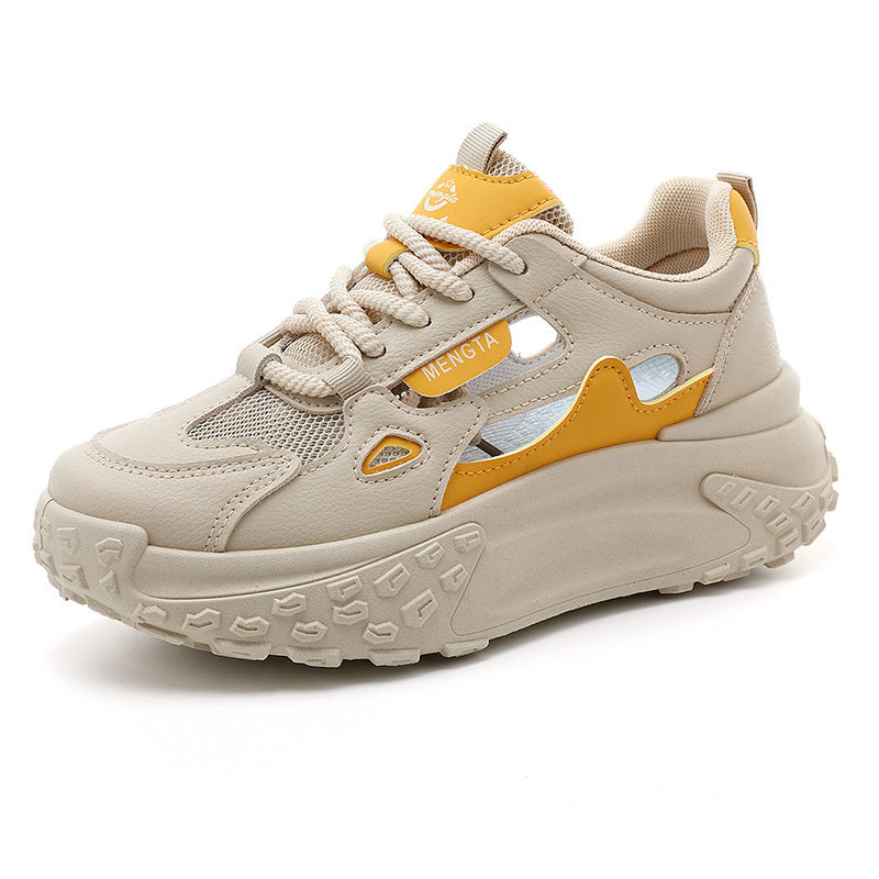 Baskets Chunky sportives pour femmes avec inserts en maille respirante et semelle amortissante