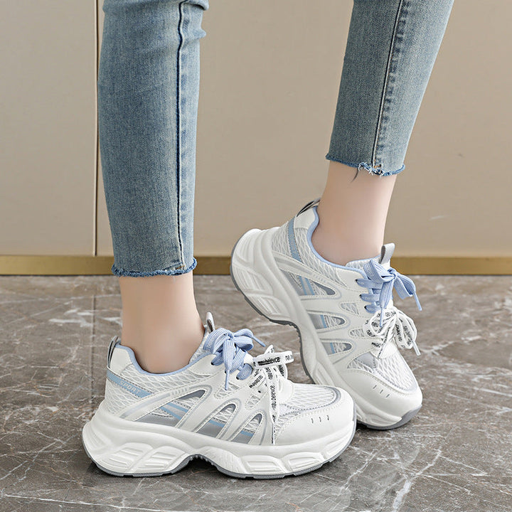 Baskets de course confortables pour femmes avec surface en maille respirante et semelle amortissante