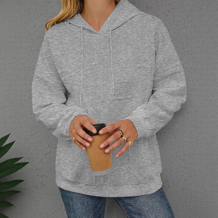 Sweat à capuche oversize pour femmes avec design texturé