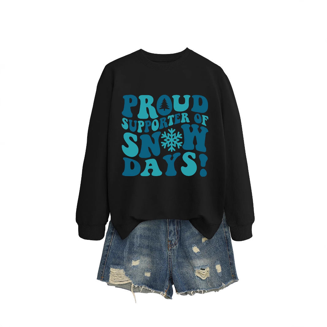 Sweatshirt pour femmes avec impression créative et coupe décontractée