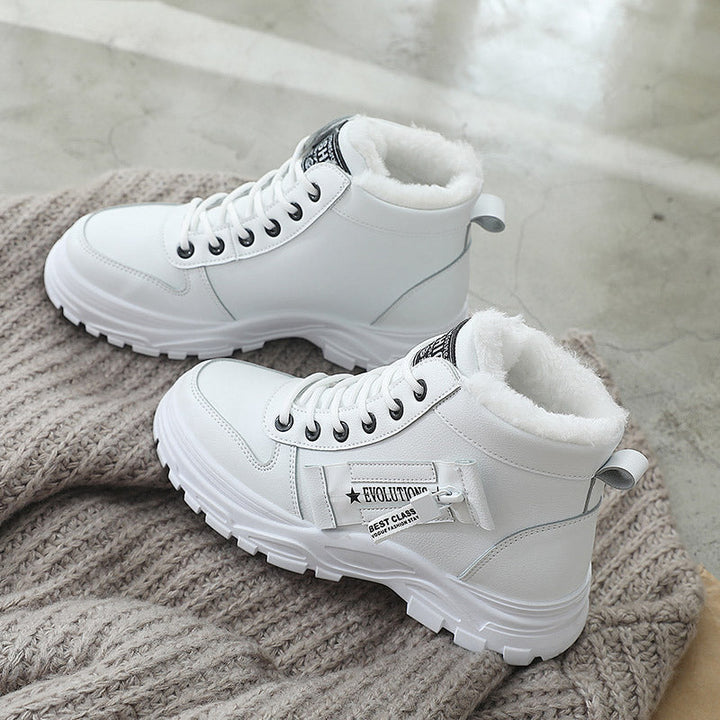 Bottes montantes d'hiver pour femmes avec doublure douce et semelle antidérapante