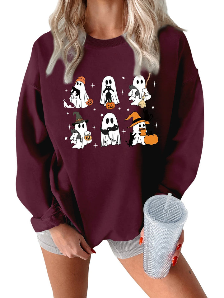 Sweat-shirt pour femmes avec motif d'horreur créatif