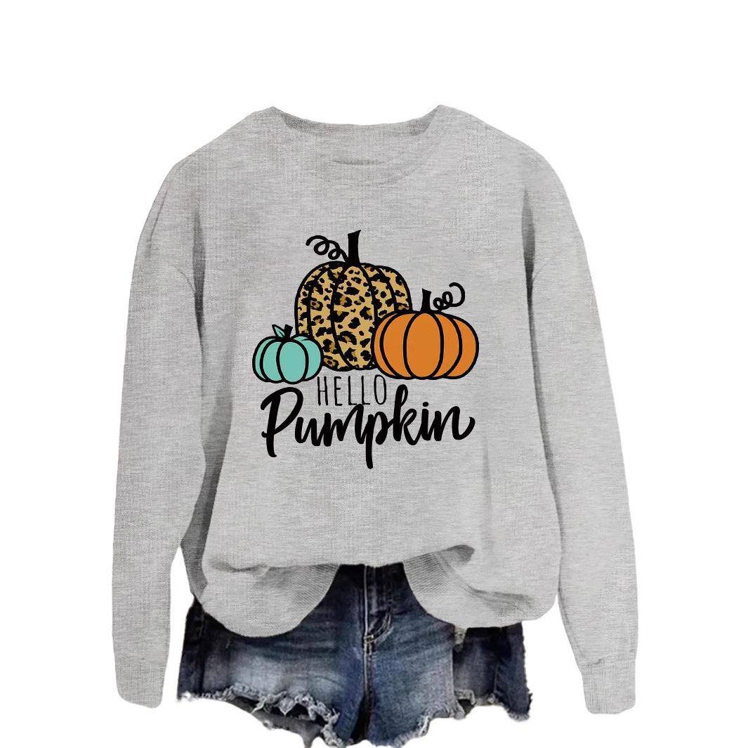 Sweatshirt pour femmes avec motif automnal créatif et coupe décontractée