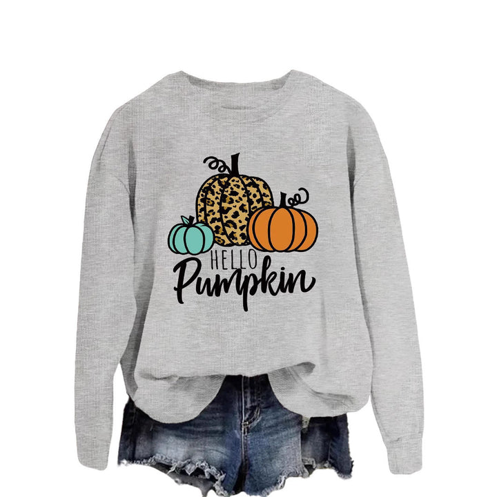 Sweatshirt pour femmes avec motif automnal créatif et coupe décontractée