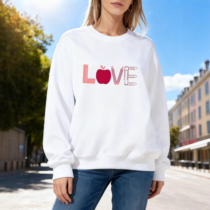 Sweat-shirt pour femmes avec un motif Love créatif
