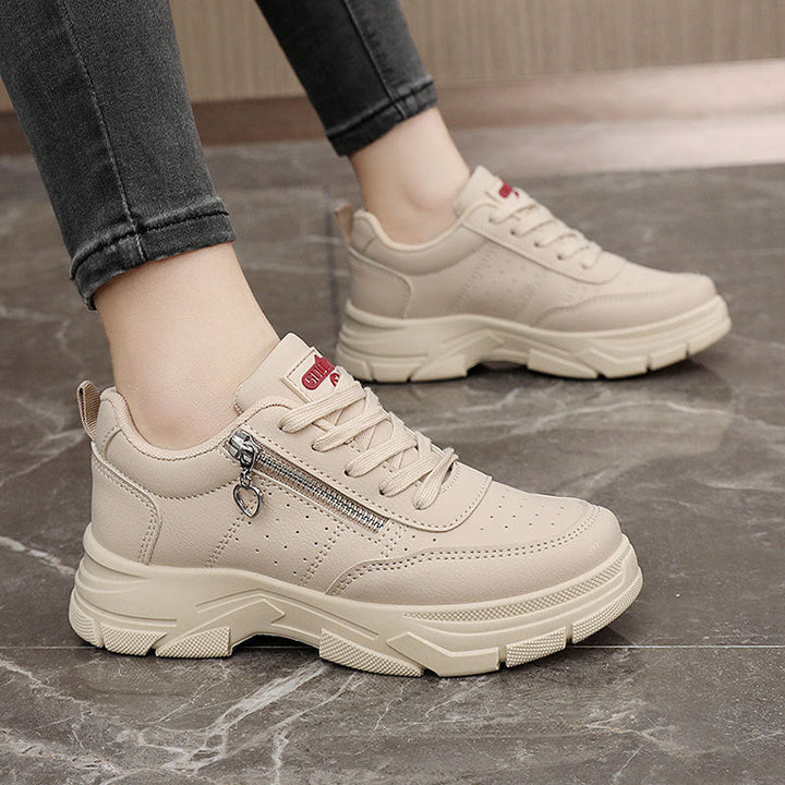 Baskets Chunky Sportives Femme avec Fermeture Éclair et Semelle Antidérapante