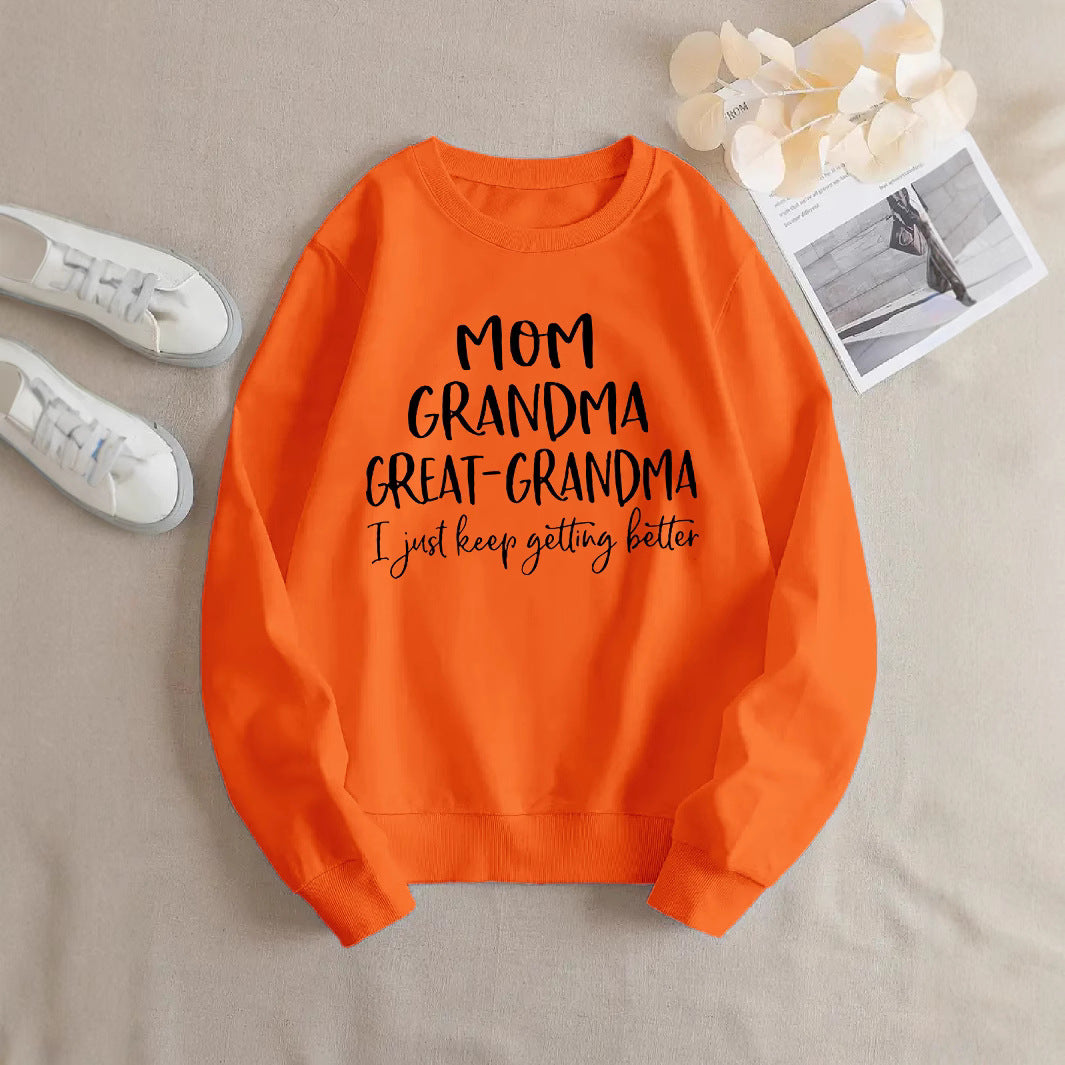 Sweatshirt pour femmes avec impression familiale créative et coupe confortable