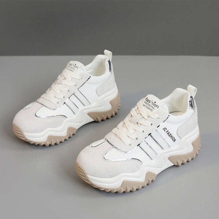 Baskets Chunky Tendances pour Femmes avec Semelle en Caoutchouc Stable et Tige Respirante