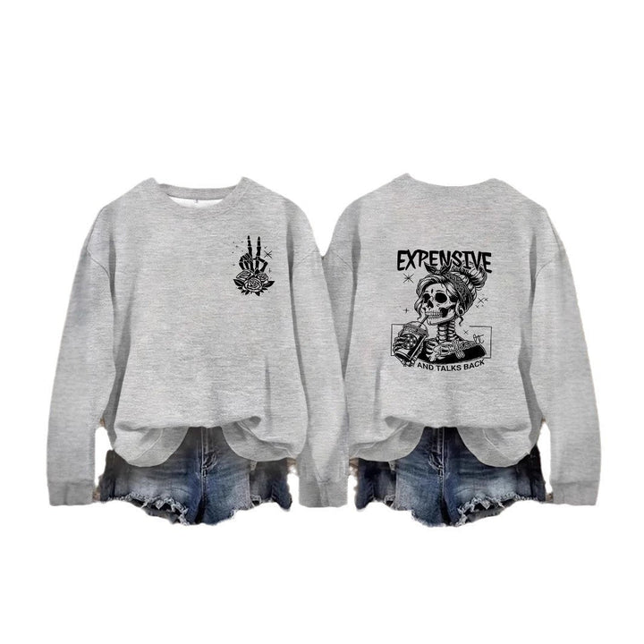 Sweat-shirt pour femmes avec motif créatif et coupe décontractée