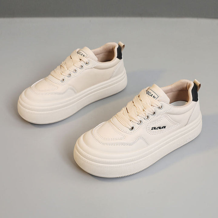 Baskets à plateforme tendance pour femmes avec une texture de surface respirante et une semelle amortissante